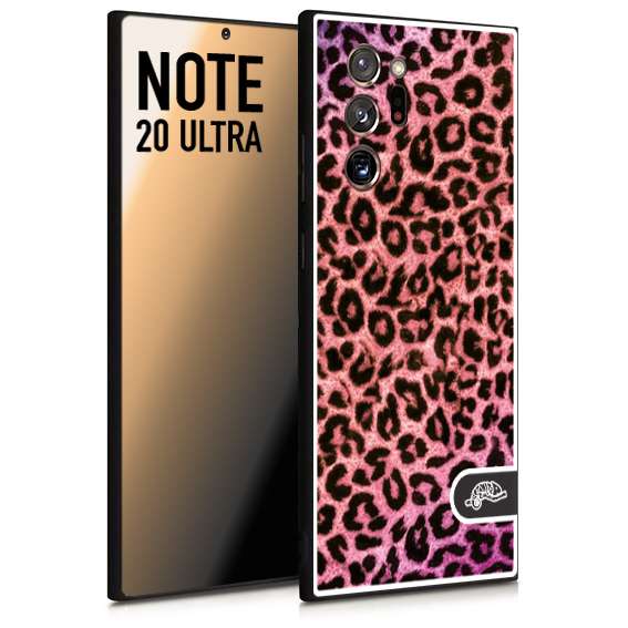 CUSTOMIZZA - Custodia cover nera morbida in tpu compatibile per Samsung NOTE 20 ULTRA leopardato maculato donna rosa leopard