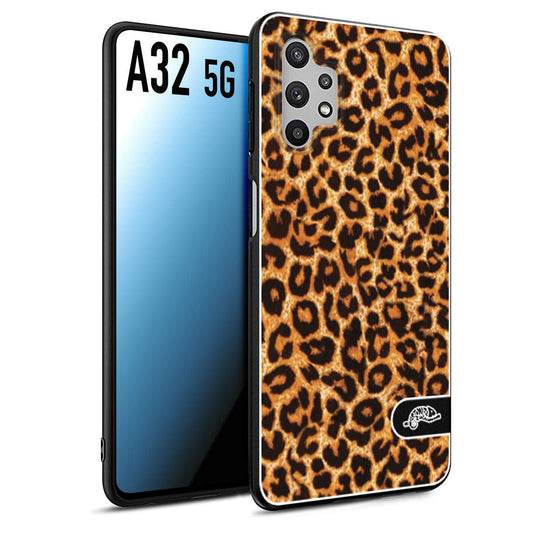 CUSTOMIZZA - Custodia cover nera morbida in tpu compatibile per Samsung A32 5G leopardato maculato donna marrone leopard brown