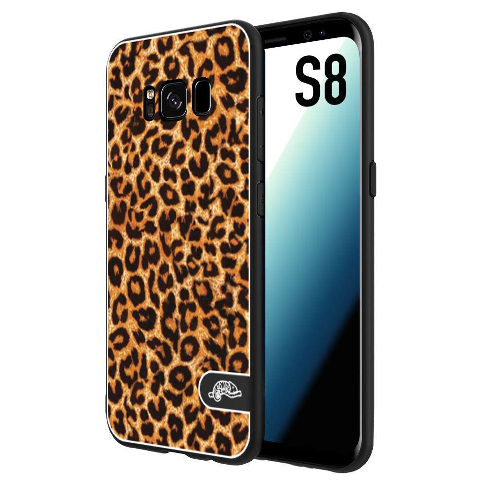 CUSTOMIZZA - Custodia cover nera morbida in tpu compatibile per Samsung S8 leopardato maculato donna marrone leopard brown