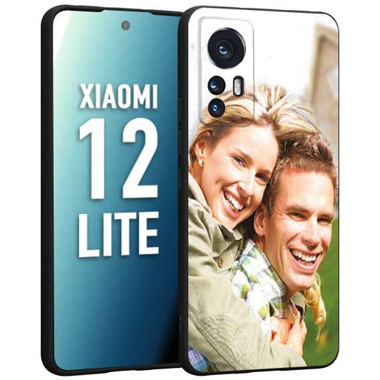 CUSTOMIZZA - Custodia cover nera morbida in tpu compatibile per Xiaomi 12 LITE personalizzata con foto immagine scritta a piacere