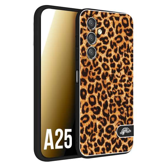 CUSTOMIZZA - Custodia cover nera morbida in tpu compatibile per Samsung A25 leopardato maculato donna marrone leopard brown