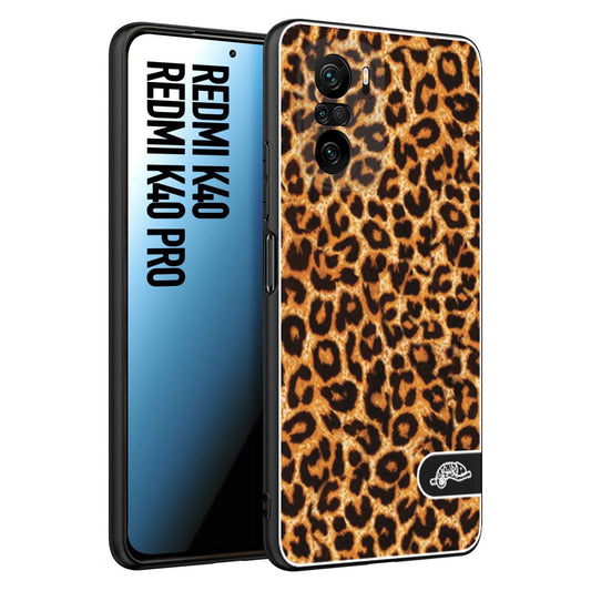 CUSTOMIZZA - Custodia cover nera morbida in tpu compatibile per Xiaomi Redmi K40 - K40 Pro leopardato maculato donna marrone leopard brown