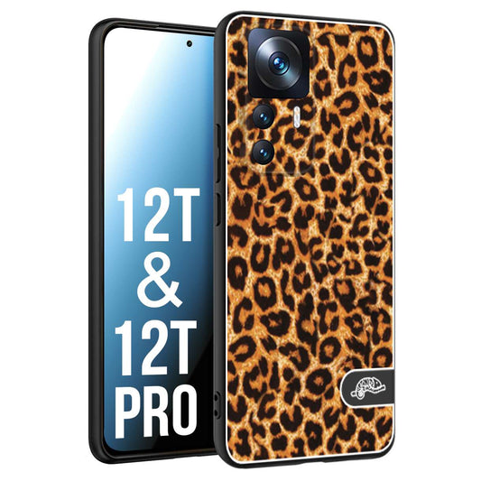 CUSTOMIZZA - Custodia cover nera morbida in tpu compatibile per Xiaomi 12T - 12T PRO leopardato maculato donna marrone leopard brown