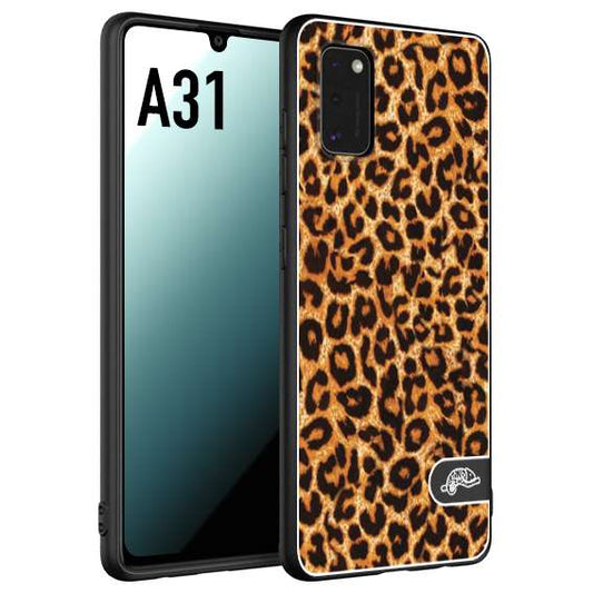 CUSTOMIZZA - Custodia cover nera morbida in tpu compatibile per Samsung A31 leopardato maculato donna marrone leopard brown