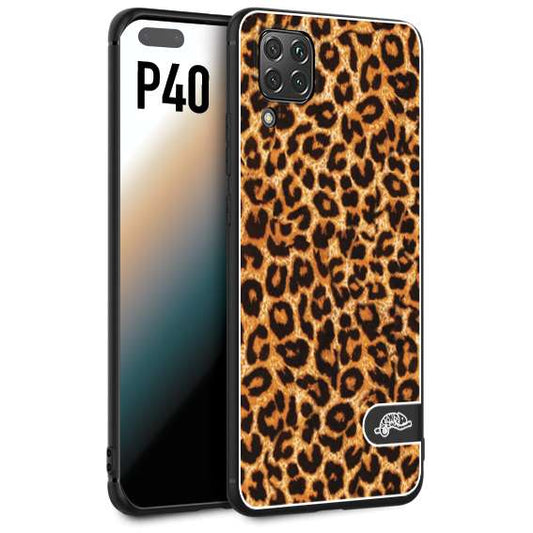 CUSTOMIZZA - Custodia cover nera morbida in tpu compatibile per Huawei P40 leopardato maculato donna marrone leopard brown