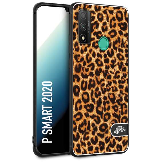 CUSTOMIZZA - Custodia cover nera morbida in tpu compatibile per Huawei P Smart 2020 leopardato maculato donna marrone leopard brown