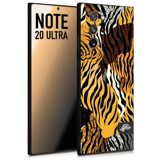 CUSTOMIZZA - Custodia cover nera morbida in tpu compatibile per Samsung NOTE 20 ULTRA leopardato tigrato tiger colorata donna fashion estate