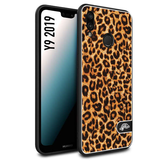 CUSTOMIZZA - Custodia cover nera morbida in tpu compatibile per Huawei Y9 2019 leopardato maculato donna marrone leopard brown