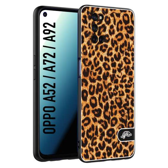 CUSTOMIZZA - Custodia cover nera morbida in tpu compatibile per Oppo A52 - A72 - A92 leopardato maculato donna marrone leopard brown