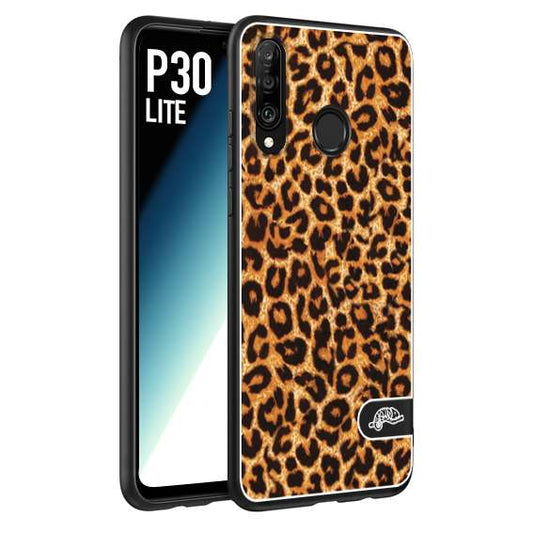 CUSTOMIZZA - Custodia cover nera morbida in tpu compatibile per Huawei P30 LITE leopardato maculato donna marrone leopard brown