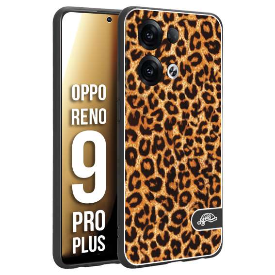 CUSTOMIZZA - Custodia cover nera morbida in tpu compatibile per Oppo Reno 9 PRO PLUS leopardato maculato donna marrone leopard brown