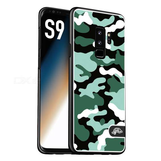 CUSTOMIZZA - Custodia cover nera morbida in tpu compatibile per Samsung S9 camouflage mimetico militare verde green