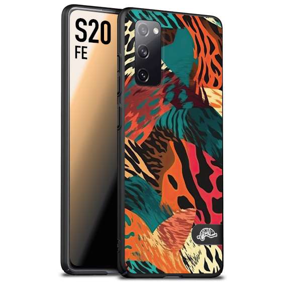 CUSTOMIZZA - Custodia cover nera morbida in tpu compatibile per Samsung S20 FE leopardato tigrato tiger colorata summer arancio verde fucsia