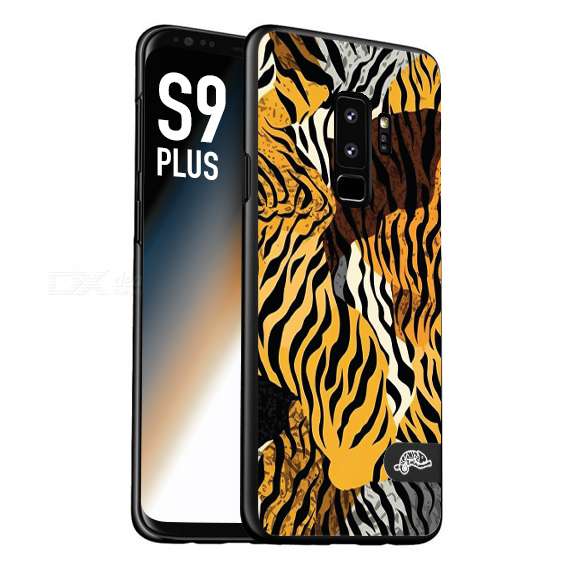 CUSTOMIZZA - Custodia cover nera morbida in tpu compatibile per Samsung S9 PLUS leopardato tigrato tiger colorata donna fashion estate