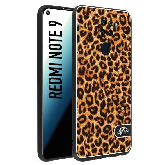 CUSTOMIZZA - Custodia cover nera morbida in tpu compatibile per Xiaomi Redmi Note 9 leopardato maculato donna marrone leopard brown