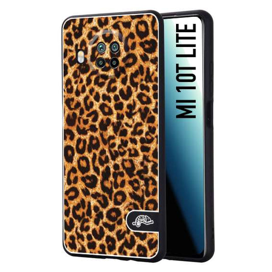 CUSTOMIZZA - Custodia cover nera morbida in tpu compatibile per Xiaomi Mi 10T LITE leopardato maculato donna marrone leopard brown