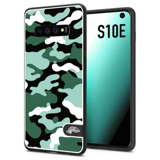 CUSTOMIZZA - Custodia cover nera morbida in tpu compatibile per Samsung S10E camouflage mimetico militare verde green