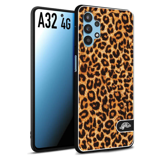 CUSTOMIZZA - Custodia cover nera morbida in tpu compatibile per Samsung A32 4G leopardato maculato donna marrone leopard brown