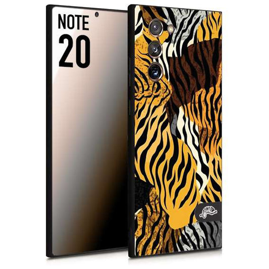 CUSTOMIZZA - Custodia cover nera morbida in tpu compatibile per Samsung NOTE 20 leopardato tigrato tiger colorata donna fashion estate