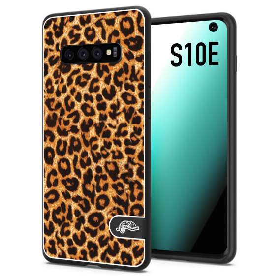 CUSTOMIZZA - Custodia cover nera morbida in tpu compatibile per Samsung S10E leopardato maculato donna marrone leopard brown