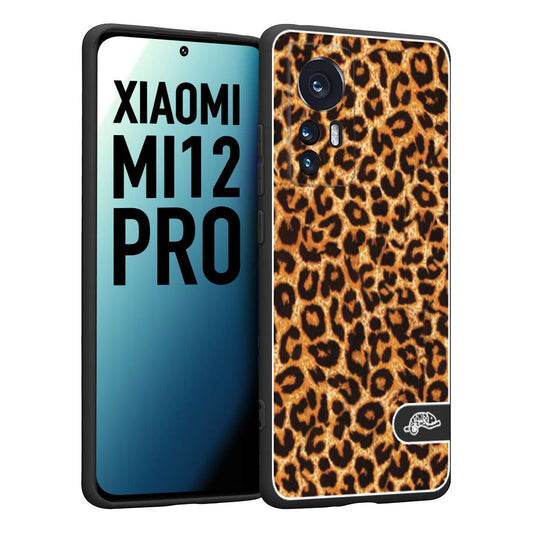 CUSTOMIZZA - Custodia cover nera morbida in tpu compatibile per Xiaomi 12 PRO leopardato maculato donna marrone leopard brown