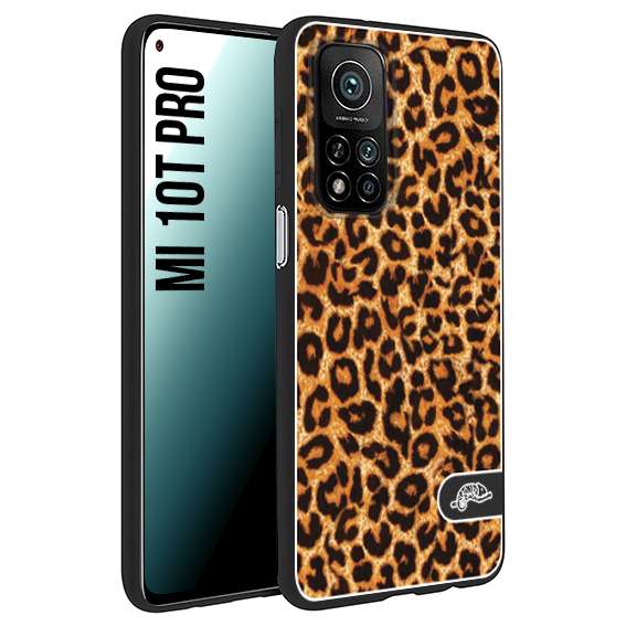 CUSTOMIZZA - Custodia cover nera morbida in tpu compatibile per Xiaomi Mi 10T PRO leopardato maculato donna marrone leopard brown