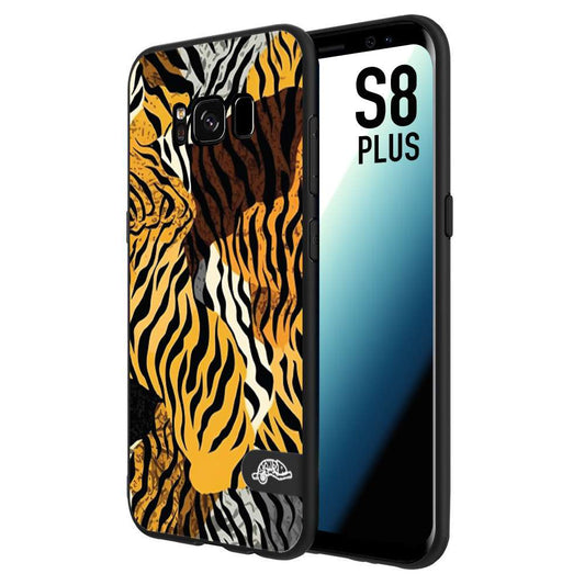 CUSTOMIZZA - Custodia cover nera morbida in tpu compatibile per Samsung S8 PLUS leopardato tigrato tiger colorata donna fashion estate