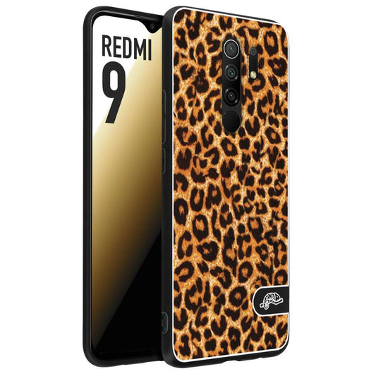 CUSTOMIZZA - Custodia cover nera morbida in tpu compatibile per Xiaomi Redmi 9 leopardato maculato donna marrone leopard brown