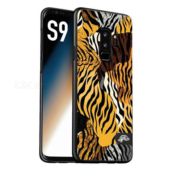 CUSTOMIZZA - Custodia cover nera morbida in tpu compatibile per Samsung S9 leopardato tigrato tiger colorata donna fashion estate