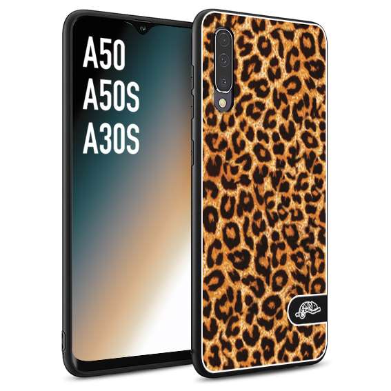 CUSTOMIZZA - Custodia cover nera morbida in tpu compatibile per Samsung A50 - A50S - A30S leopardato maculato donna marrone leopard brown