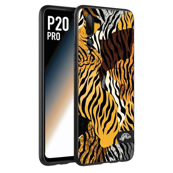 CUSTOMIZZA - Custodia cover nera morbida in tpu compatibile per Huawei P20 PRO leopardato tigrato tiger colorata donna fashion estate