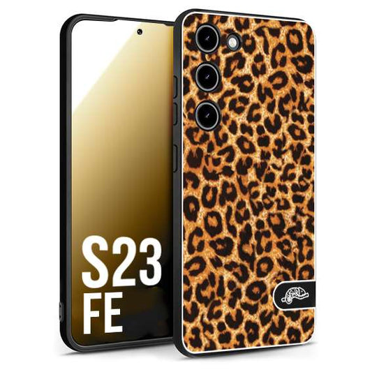 CUSTOMIZZA - Custodia cover nera morbida in tpu compatibile per Samsung S23 FE leopardato maculato donna marrone leopard brown