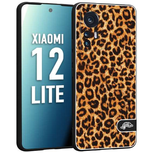 CUSTOMIZZA - Custodia cover nera morbida in tpu compatibile per Xiaomi 12 LITE leopardato maculato donna marrone leopard brown