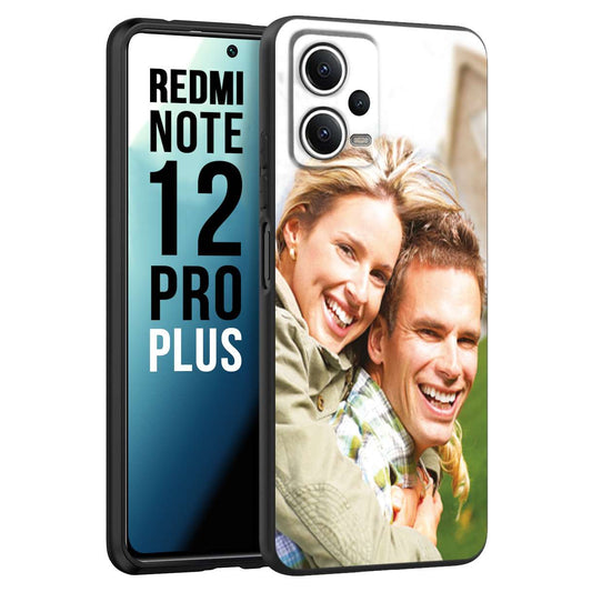 CUSTOMIZZA - Custodia cover nera morbida in tpu compatibile per Xiaomi Redmi Note 12 PRO PLUS personalizzata con foto immagine scritta a piacere