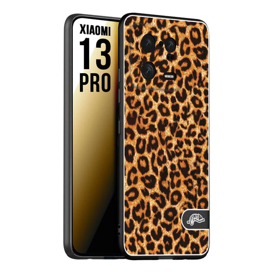 CUSTOMIZZA - Custodia cover nera morbida in tpu compatibile per Xiaomi 13 PRO leopardato maculato donna marrone leopard brown