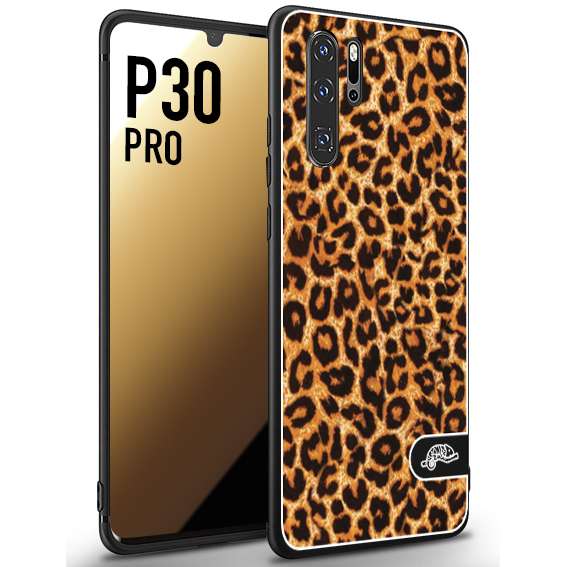 CUSTOMIZZA - Custodia cover nera morbida in tpu compatibile per Huawei P30 PRO leopardato maculato donna marrone leopard brown