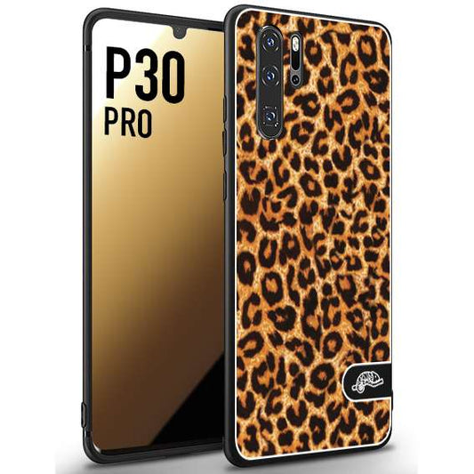 CUSTOMIZZA - Custodia cover nera morbida in tpu compatibile per Huawei P30 PRO leopardato maculato donna marrone leopard brown