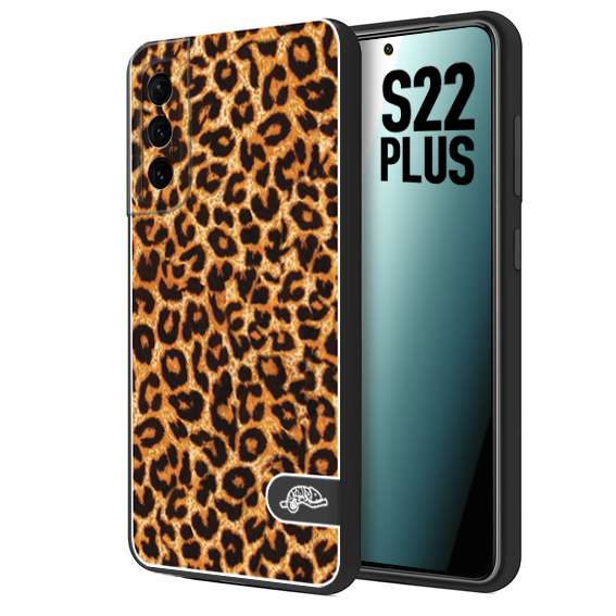 CUSTOMIZZA - Custodia cover nera morbida in tpu compatibile per Samsung S22 PLUS leopardato maculato donna marrone leopard brown