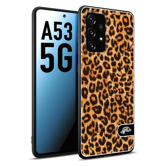 CUSTOMIZZA - Custodia cover nera morbida in tpu compatibile per Samsung A53 5G leopardato maculato donna marrone leopard brown