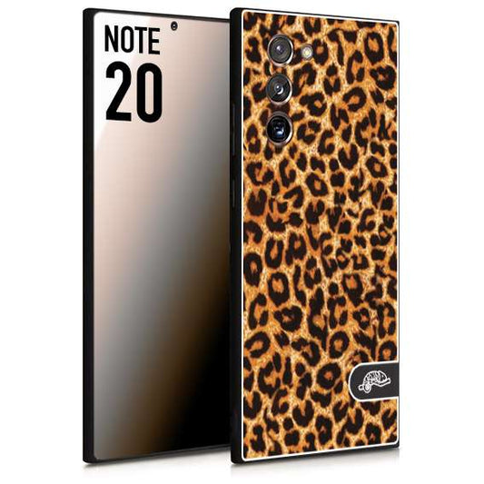 CUSTOMIZZA - Custodia cover nera morbida in tpu compatibile per Samsung NOTE 20 leopardato maculato donna marrone leopard brown