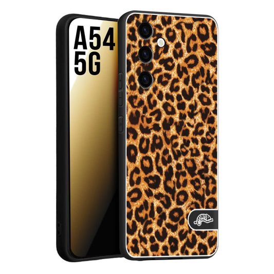 CUSTOMIZZA - Custodia cover nera morbida in tpu compatibile per Samsung A54 5G leopardato maculato donna marrone leopard brown