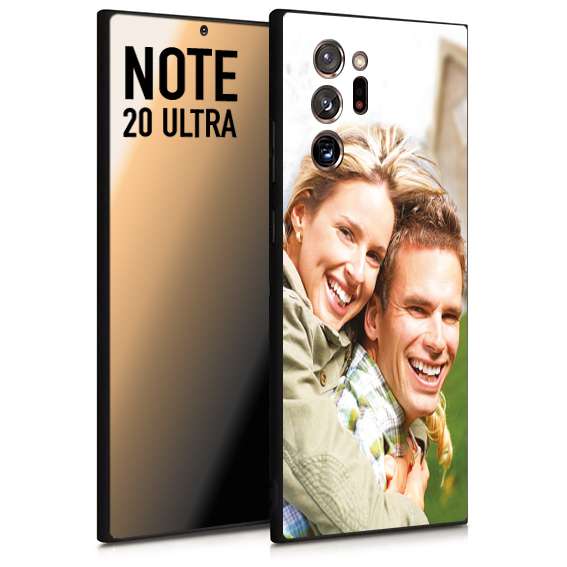 CUSTOMIZZA - Custodia cover nera morbida in tpu compatibile per Samsung NOTE 20 ULTRA personalizzata con foto immagine scritta a piacere