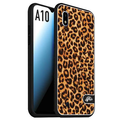 CUSTOMIZZA - Custodia cover nera morbida in tpu compatibile per Samsung A10 leopardato maculato donna marrone leopard brown