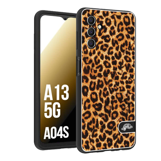 CUSTOMIZZA - Custodia cover nera morbida in tpu compatibile per Samsung A04S - A13 5G leopardato maculato donna marrone leopard brown