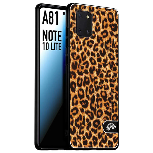 CUSTOMIZZA - Custodia cover nera morbida in tpu compatibile per Samsung A81 - Note 10 Lite leopardato maculato donna marrone leopard brown