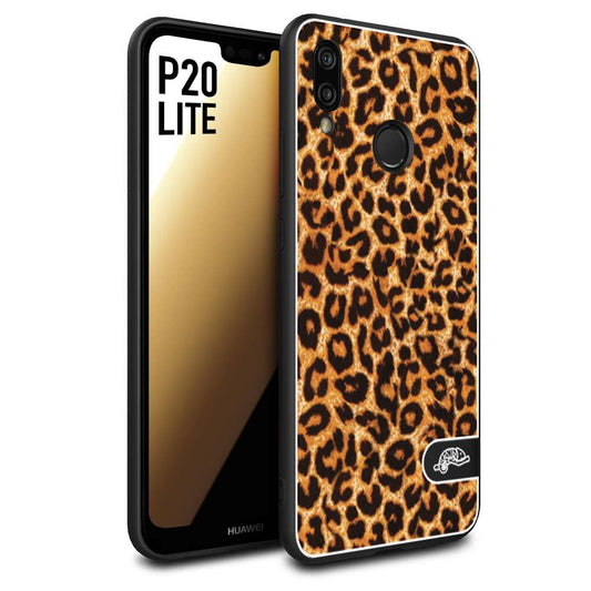 CUSTOMIZZA - Custodia cover nera morbida in tpu compatibile per Huawei P20 LITE leopardato maculato donna marrone leopard brown