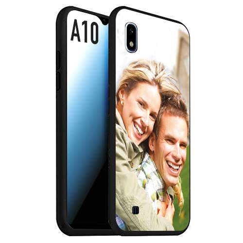 CUSTOMIZZA - Custodia cover nera morbida in tpu compatibile per Samsung A10 personalizzata con foto immagine scritta a piacere