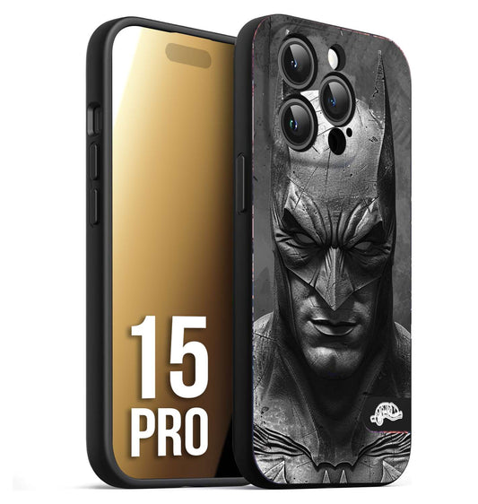 CUSTOMIZZA - Custodia cover nera morbida in tpu compatibile per iPhone 15 PRO giapponese lago carpa koi rosa con foglie d'acero disegnata tattoo