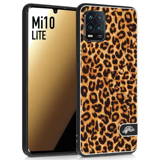CUSTOMIZZA - Custodia cover nera morbida in tpu compatibile per Xiaomi Mi 10 LITE leopardato maculato donna marrone leopard brown