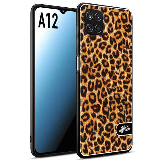 CUSTOMIZZA - Custodia cover nera morbida in tpu compatibile per Samsung A12 leopardato maculato donna marrone leopard brown